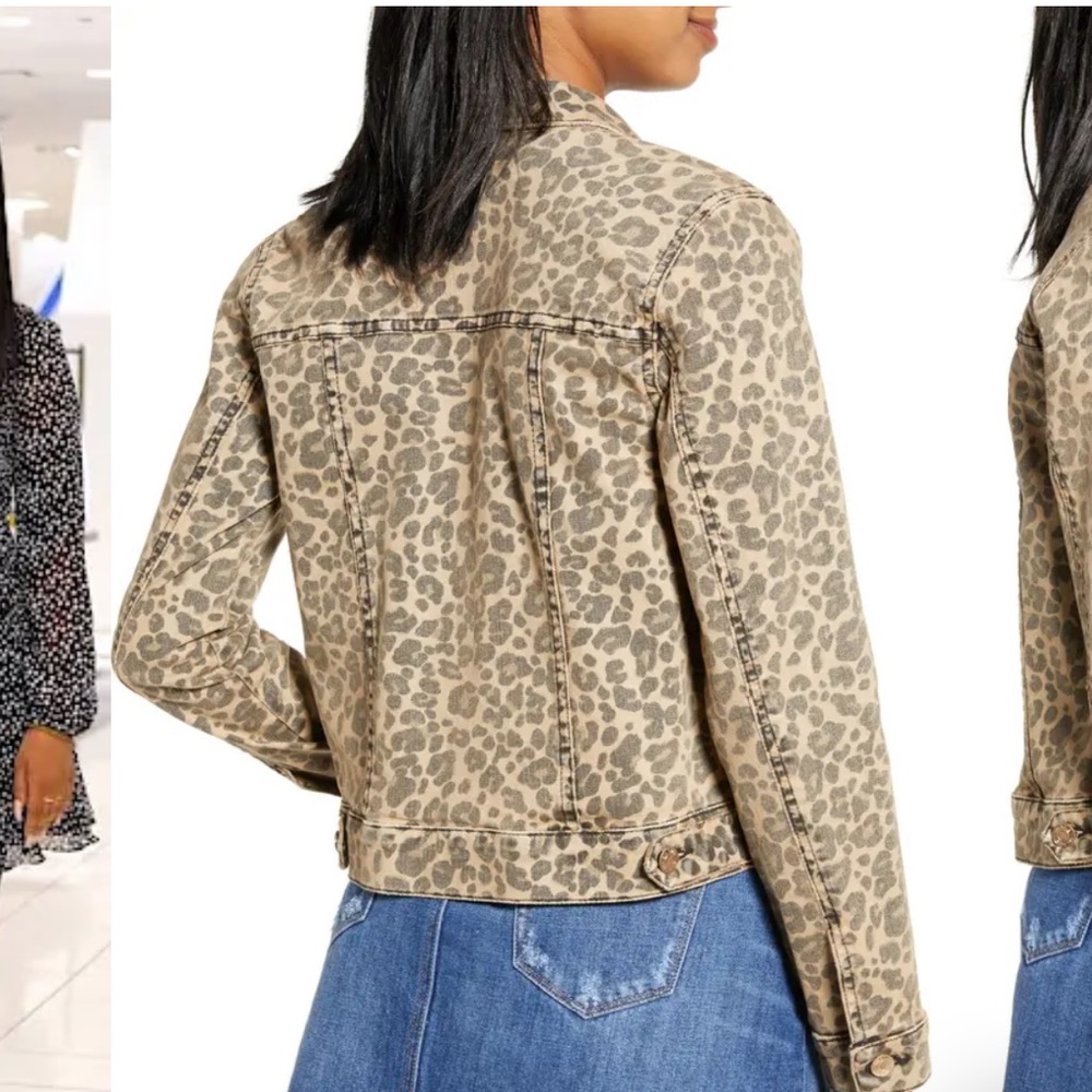 Nordstrom Leopard Print Denim Jacket by STS BLUE - Colbey Jacket - Picture 2 of 14